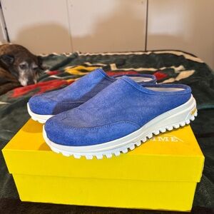 Diemme Flannel Blue Suede Slip-On Shoes